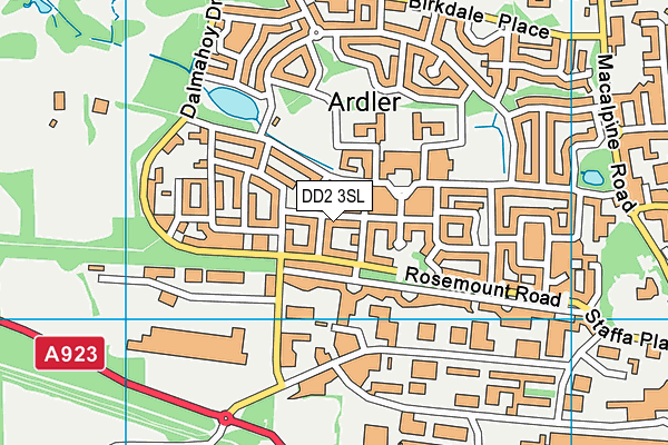 DD2 3SL map - OS VectorMap District (Ordnance Survey)