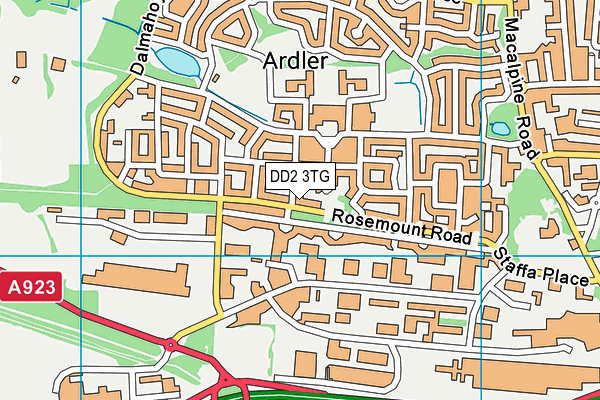 DD2 3TG map - OS VectorMap District (Ordnance Survey)