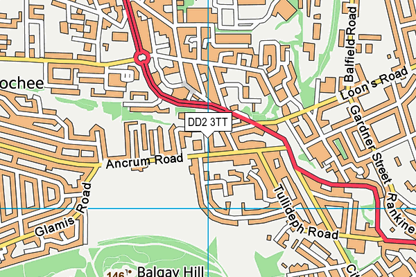 DD2 3TT map - OS VectorMap District (Ordnance Survey)