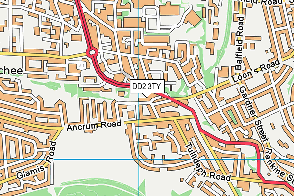 DD2 3TY map - OS VectorMap District (Ordnance Survey)