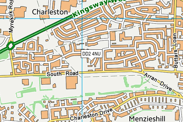 DD2 4NU map - OS VectorMap District (Ordnance Survey) DD2 4NU map - OS VectorMap District (Ordnance Survey)