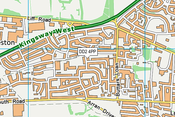 DD2 4PP map - OS VectorMap District (Ordnance Survey) DD2 4PP map - OS VectorMap District (Ordnance Survey)