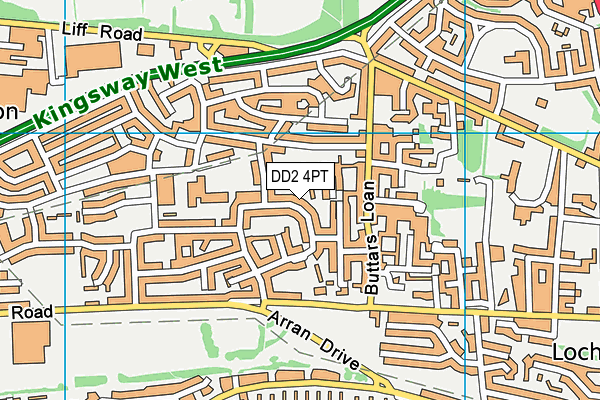 DD2 4PT map - OS VectorMap District (Ordnance Survey)