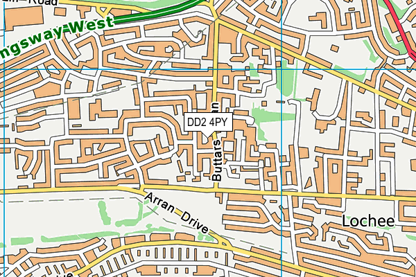 DD2 4PY map - OS VectorMap District (Ordnance Survey) DD2 4PY map - OS VectorMap District (Ordnance Survey)