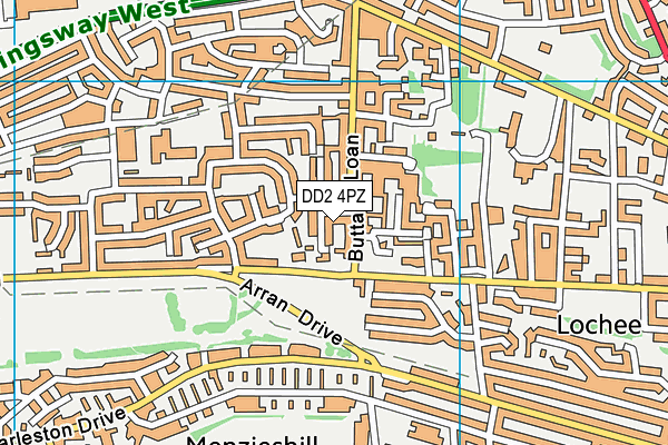 DD2 4PZ map - OS VectorMap District (Ordnance Survey) DD2 4PZ map - OS VectorMap District (Ordnance Survey)