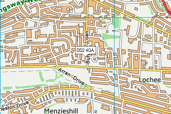 DD2 4QA map - OS VectorMap District (Ordnance Survey) DD2 4QA map - OS VectorMap District (Ordnance Survey)