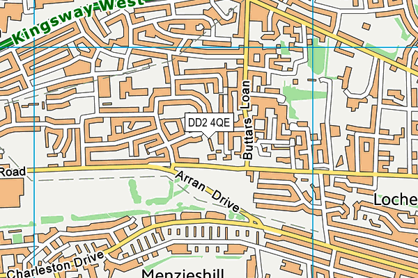DD2 4QE map - OS VectorMap District (Ordnance Survey) DD2 4QE map - OS VectorMap District (Ordnance Survey)