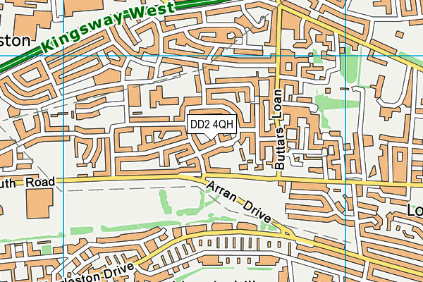 DD2 4QH map - OS VectorMap District (Ordnance Survey) DD2 4QH map - OS VectorMap District (Ordnance Survey)