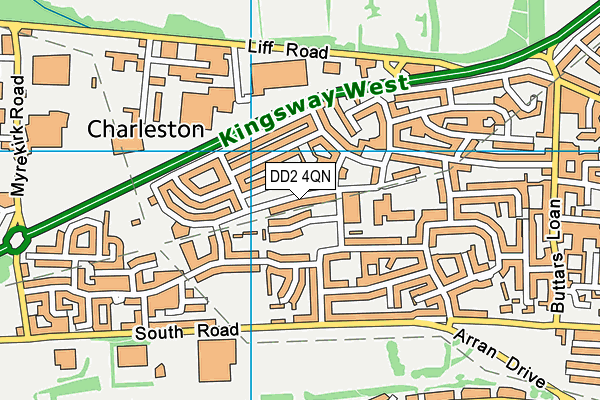 DD2 4QN map - OS VectorMap District (Ordnance Survey) DD2 4QN map - OS VectorMap District (Ordnance Survey)