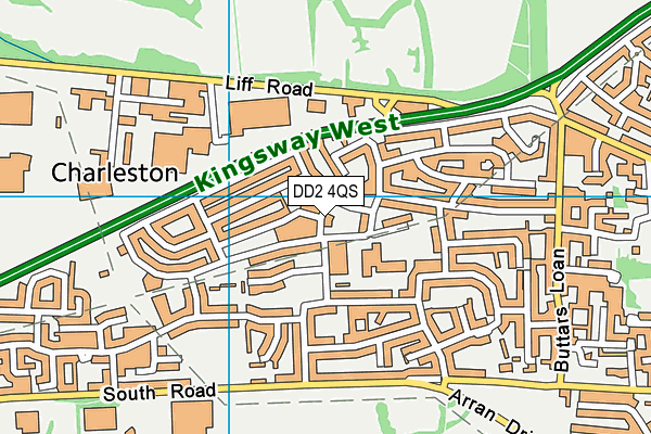 DD2 4QS map - OS VectorMap District (Ordnance Survey) DD2 4QS map - OS VectorMap District (Ordnance Survey)