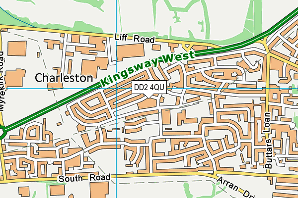 DD2 4QU map - OS VectorMap District (Ordnance Survey) DD2 4QU map - OS VectorMap District (Ordnance Survey)