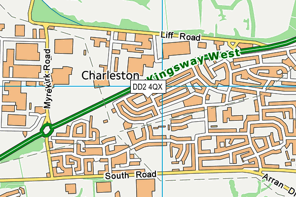 DD2 4QX map - OS VectorMap District (Ordnance Survey) DD2 4QX map - OS VectorMap District (Ordnance Survey)