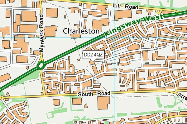 DD2 4QZ map - OS VectorMap District (Ordnance Survey) DD2 4QZ map - OS VectorMap District (Ordnance Survey)