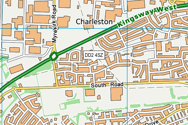 DD2 4SZ map - OS VectorMap District (Ordnance Survey)