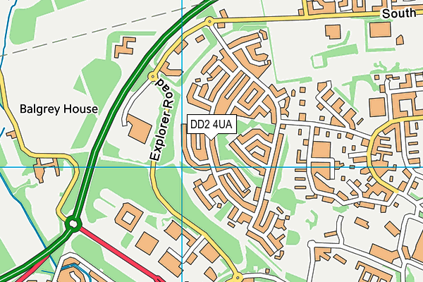 DD2 4UA map - OS VectorMap District (Ordnance Survey)
