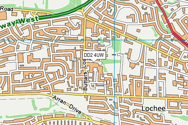 DD2 4UW map - OS VectorMap District (Ordnance Survey) DD2 4UW map - OS VectorMap District (Ordnance Survey)
