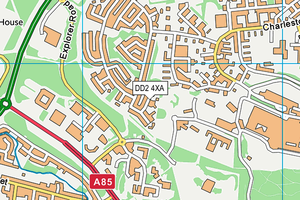 DD2 4XA map - OS VectorMap District (Ordnance Survey) DD2 4XA map - OS VectorMap District (Ordnance Survey)