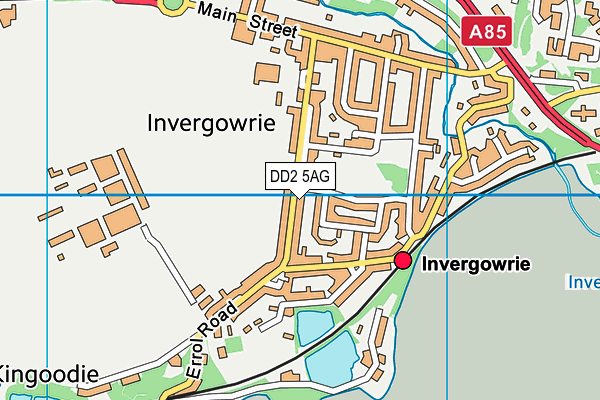 DD2 5AG map - OS VectorMap District (Ordnance Survey)