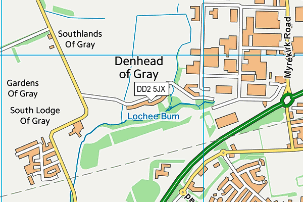 DD2 5JX map - OS VectorMap District (Ordnance Survey)