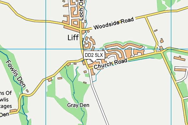 DD2 5LX map - OS VectorMap District (Ordnance Survey)