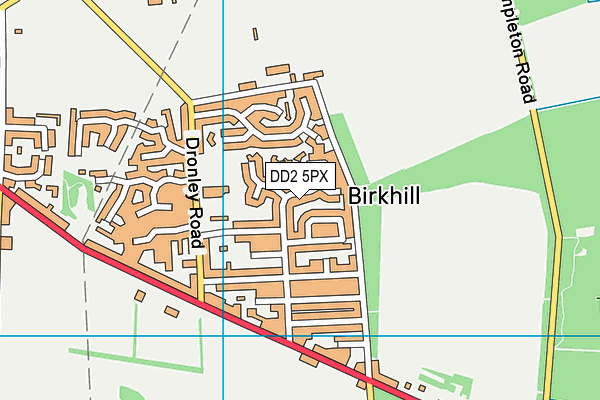 DD2 5PX map - OS VectorMap District (Ordnance Survey) DD2 5PX map - OS VectorMap District (Ordnance Survey)