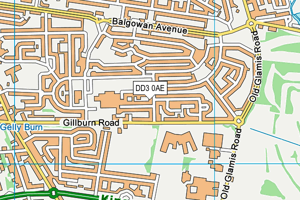 DD3 0AE map - OS VectorMap District (Ordnance Survey)