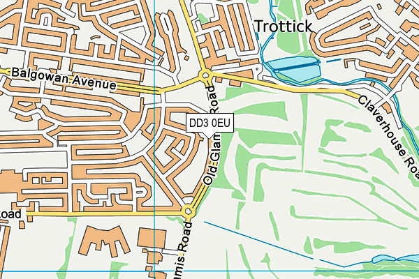 DD3 0EU map - OS VectorMap District (Ordnance Survey)