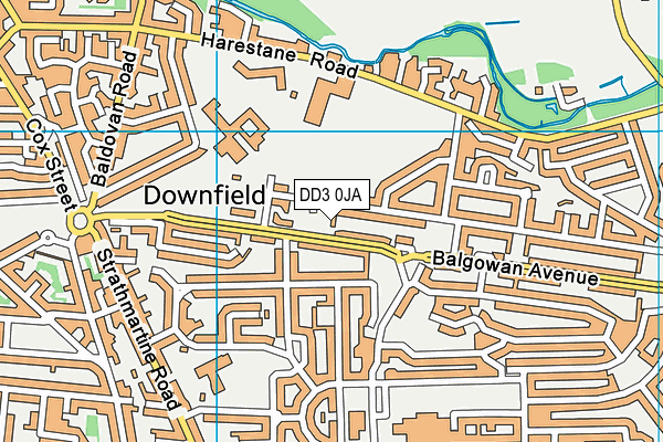 DD3 0JA map - OS VectorMap District (Ordnance Survey) DD3 0JA map - OS VectorMap District (Ordnance Survey)