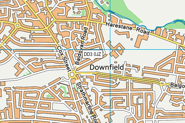 DD3 0JZ map - OS VectorMap District (Ordnance Survey)