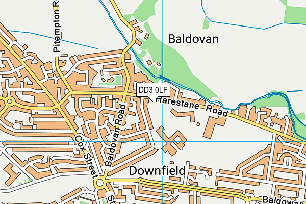 DD3 0LF map - OS VectorMap District (Ordnance Survey)