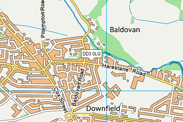 DD3 0LG map - OS VectorMap District (Ordnance Survey)