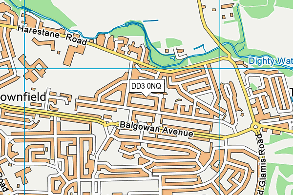 DD3 0NQ map - OS VectorMap District (Ordnance Survey)