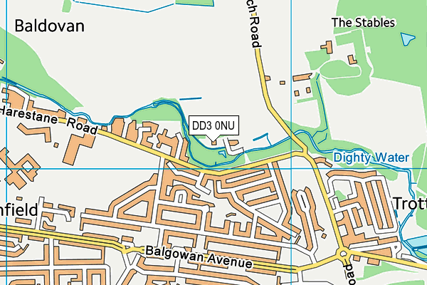 DD3 0NU map - OS VectorMap District (Ordnance Survey)