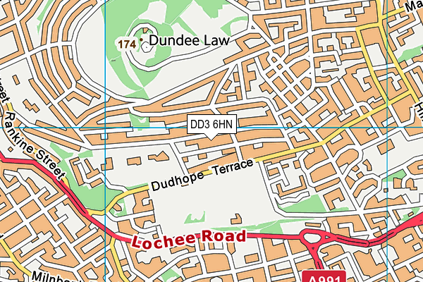 DD3 6HN map - OS VectorMap District (Ordnance Survey)