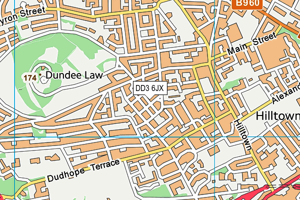 DD3 6JX map - OS VectorMap District (Ordnance Survey) DD3 6JX map - OS VectorMap District (Ordnance Survey)