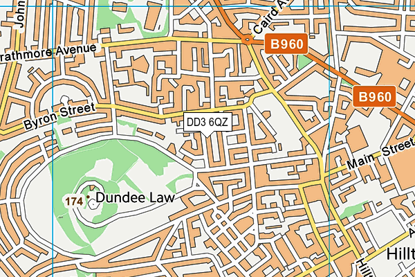 DD3 6QZ map - OS VectorMap District (Ordnance Survey)