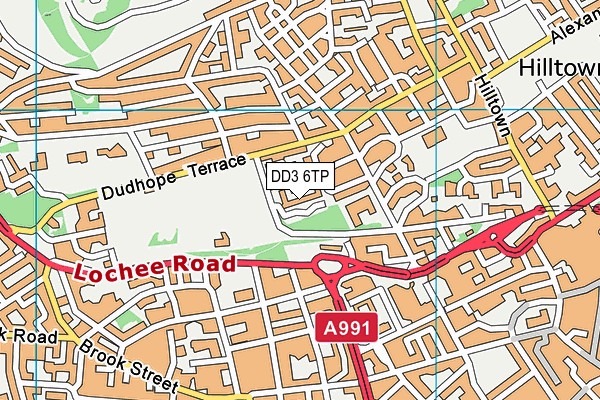 DD3 6TP map - OS VectorMap District (Ordnance Survey)