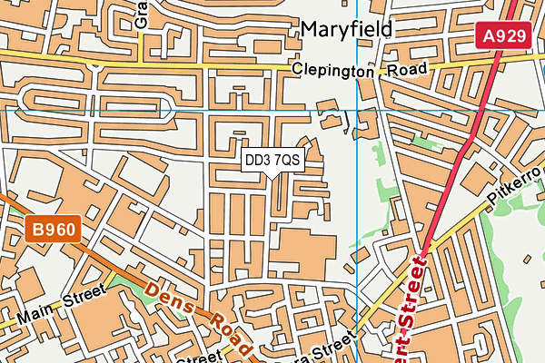 DD3 7QS map - OS VectorMap District (Ordnance Survey) DD3 7QS map - OS VectorMap District (Ordnance Survey)