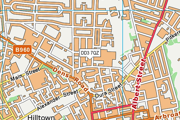 DD3 7QZ map - OS VectorMap District (Ordnance Survey) DD3 7QZ map - OS VectorMap District (Ordnance Survey)