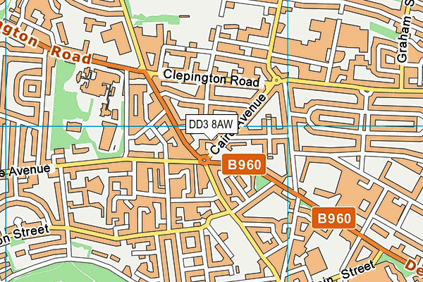 DD3 8AW map - OS VectorMap District (Ordnance Survey) DD3 8AW map - OS VectorMap District (Ordnance Survey)