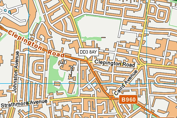 DD3 8AY map - OS VectorMap District (Ordnance Survey) DD3 8AY map - OS VectorMap District (Ordnance Survey)