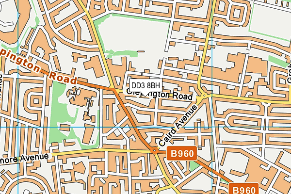DD3 8BH map - OS VectorMap District (Ordnance Survey) DD3 8BH map - OS VectorMap District (Ordnance Survey)