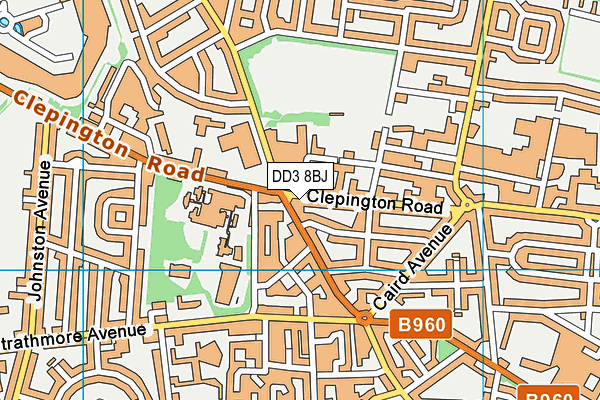 DD3 8BJ map - OS VectorMap District (Ordnance Survey)