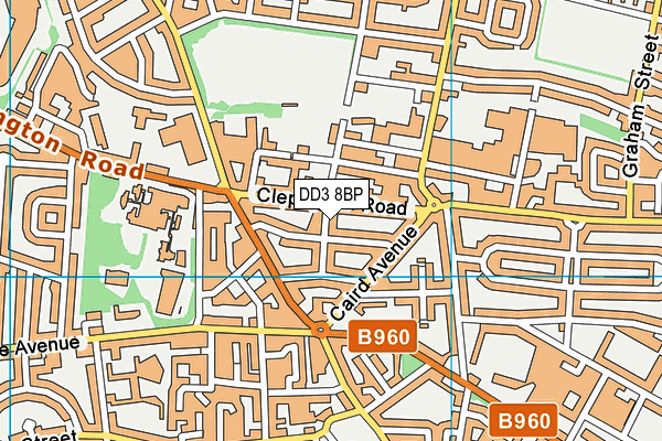 DD3 8BP map - OS VectorMap District (Ordnance Survey)
