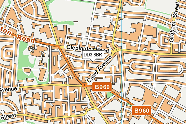 DD3 8BR map - OS VectorMap District (Ordnance Survey) DD3 8BR map - OS VectorMap District (Ordnance Survey)