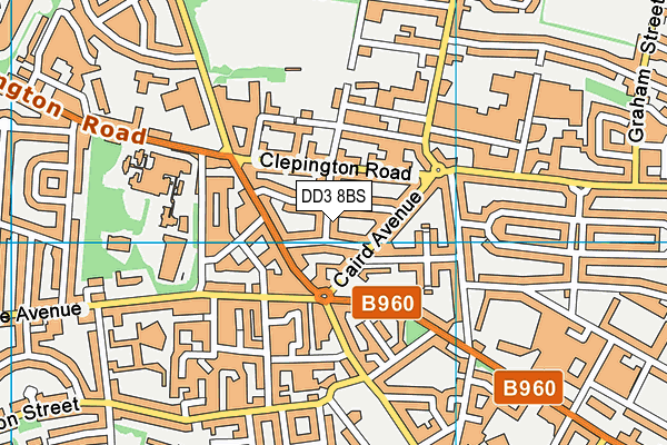 DD3 8BS map - OS VectorMap District (Ordnance Survey)