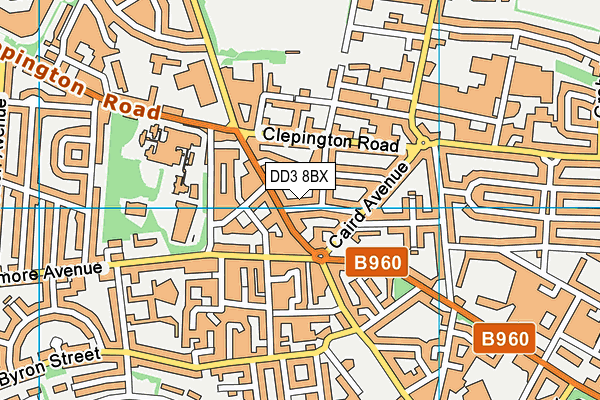 DD3 8BX map - OS VectorMap District (Ordnance Survey) DD3 8BX map - OS VectorMap District (Ordnance Survey)