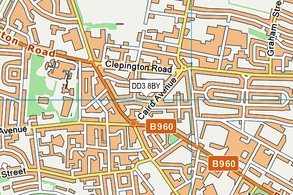 DD3 8BY map - OS VectorMap District (Ordnance Survey)