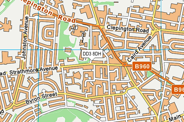 DD3 8DH map - OS VectorMap District (Ordnance Survey)