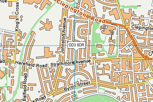 DD3 8DR map - OS VectorMap District (Ordnance Survey)